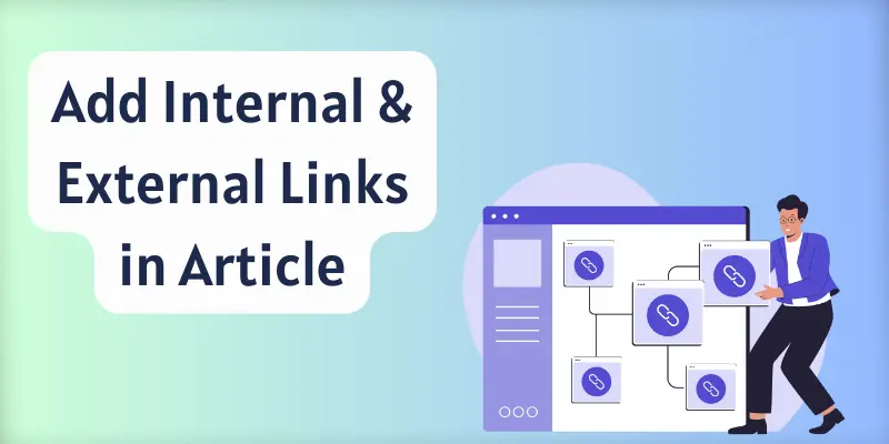 Add internal and external link in article image.