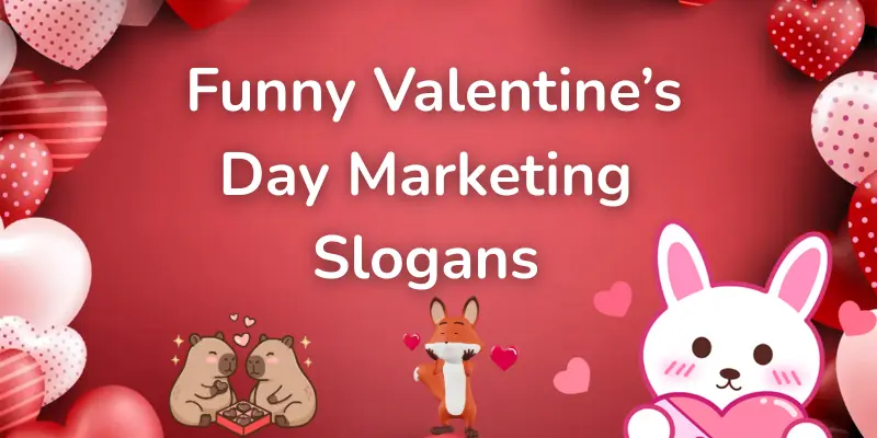 Funny valentines day marketing slogans.