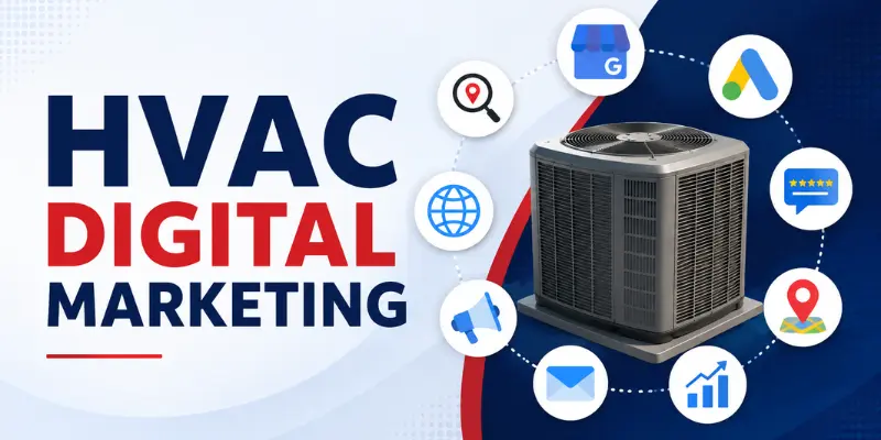 Hvac digital marketing infographic